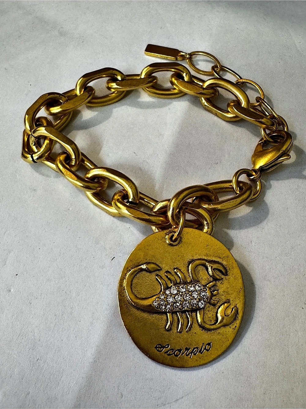 Scorpio zodiac bracelet Gold-Tone Charm Bracelet 192 - Picture 2 of 5
